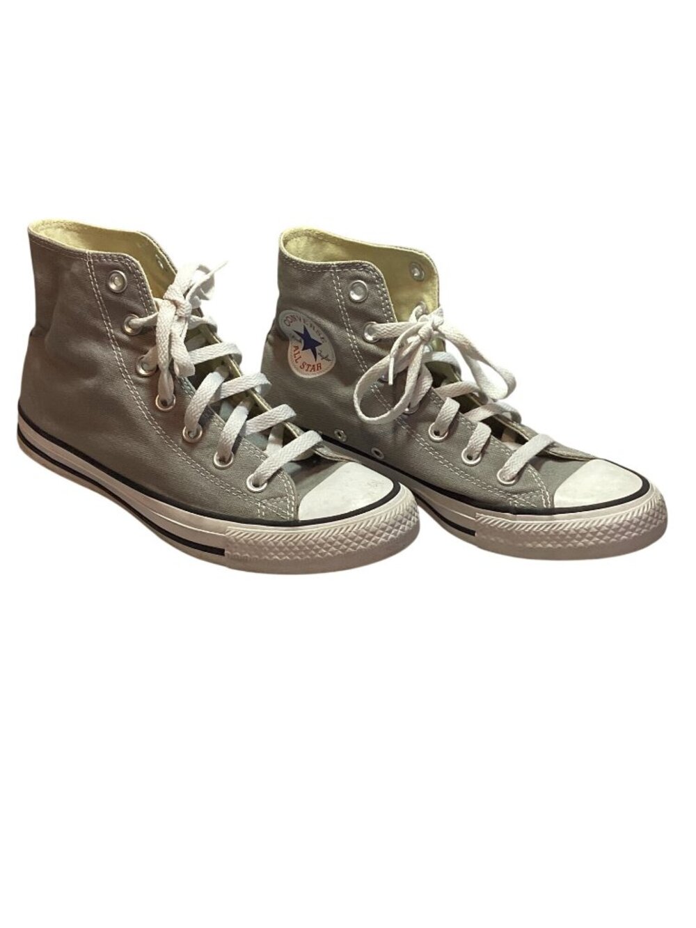 Converse All Star High Tops Gray Canvas Women's 7.5 / Men's 5.5 Pre-Owned Nice